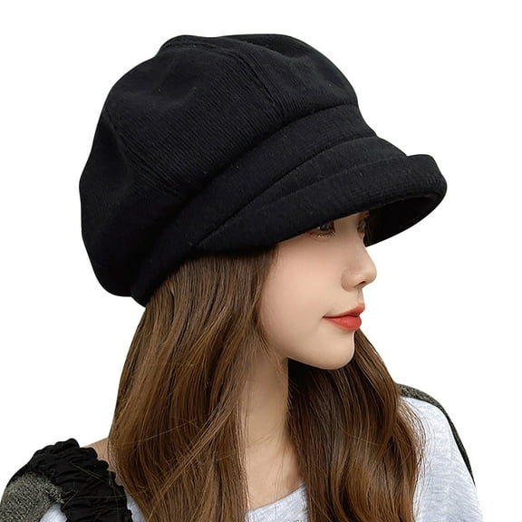 Women Newsboy Cap Visor Beret Hats Soft Panels Vintage Cabbie Hat Cap For Women Girls