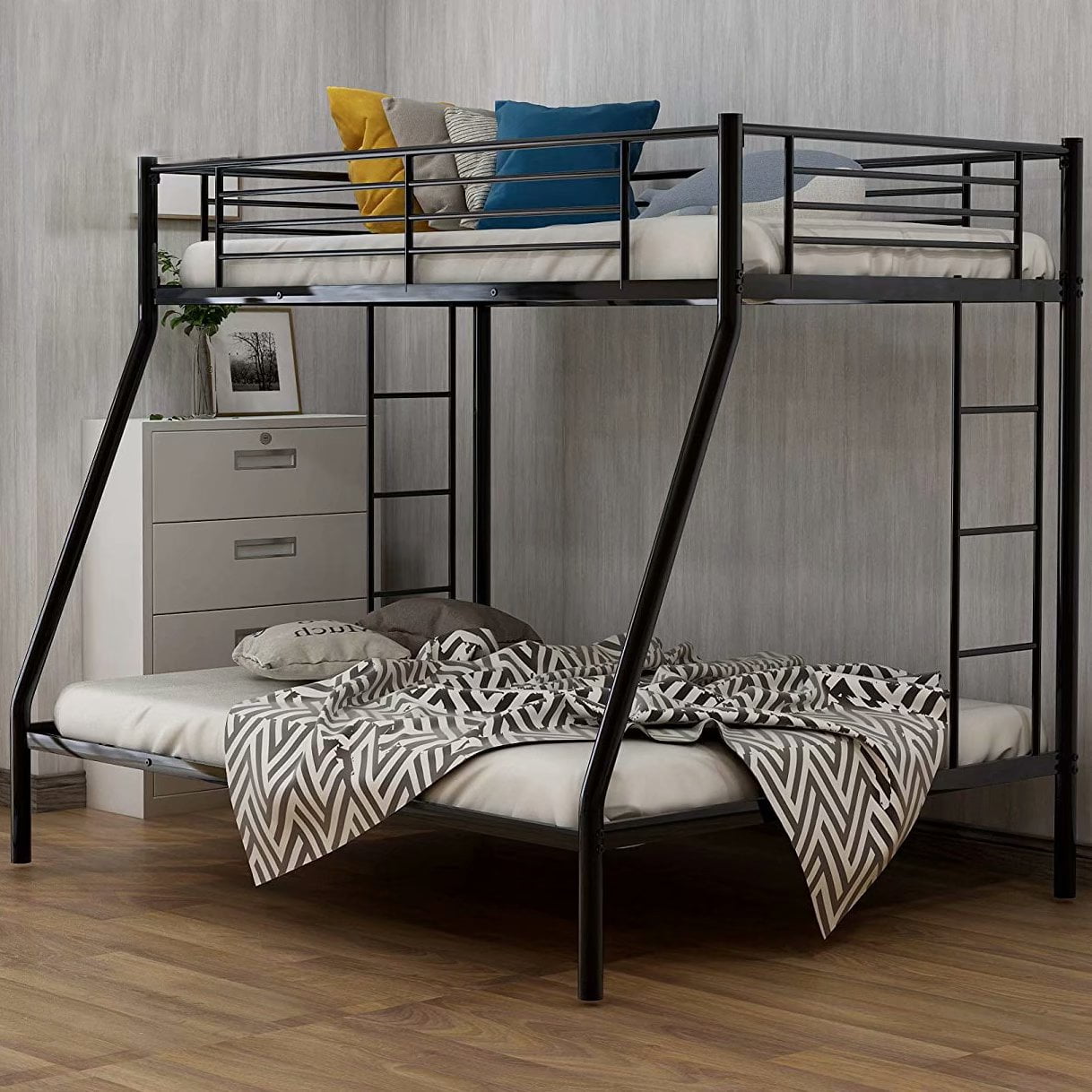 Depus Twin Over Full Bunk Beds For Kids, Metal Bunk Bed Decorating Ideas