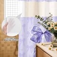 thumbnail image 3 of No Hook Shower Curtain, Purple Bow Shower Curtains for Bathroom with See Through Top Window, Cute Bowknot Simple Pure Color Waterproof & Washable Bath Curtain Small Stall 36"x78", 3 of 9