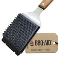 thumbnail image 2 of BBQ-Aid Grill Brush and Scraper for Barbecue – Grill Brush for Outdoor Grill with Extended, Large Wooden Handle and Replaceable Stainless Steel Bristles Head –No Scratch- BBQ Grill Brush for Any Grill, 2 of 9
