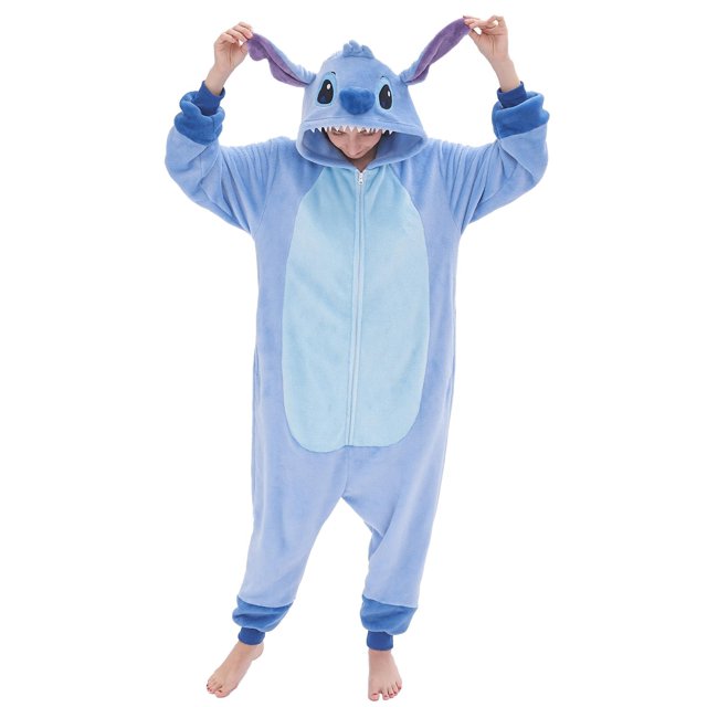Pijama VEULENT para adulto, unisex, disfraz de animal, puntada azul