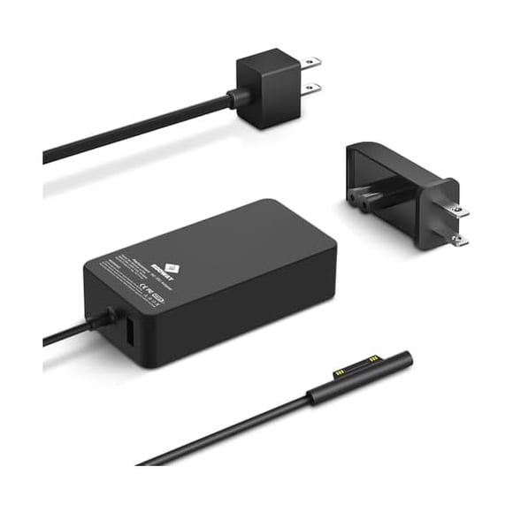wonima01Surface Pro Charger 65W, Surface Laptop Charger for Microsoft Surface Pro 9/8/7+/7/6/5/4/3 Surface Laptop 5/4/3/2/1/Studio, Surface Book 2/1, Surface Go 3/2/1 Support 44W, 36W,6FT Power Cord
