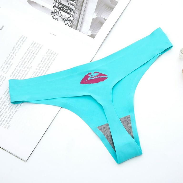 solacol Sexy Underwear for Women Fashion Delicate Women Underwear Panties  Lip Printing Sexy Thong Underpant Women Panties Sexy 