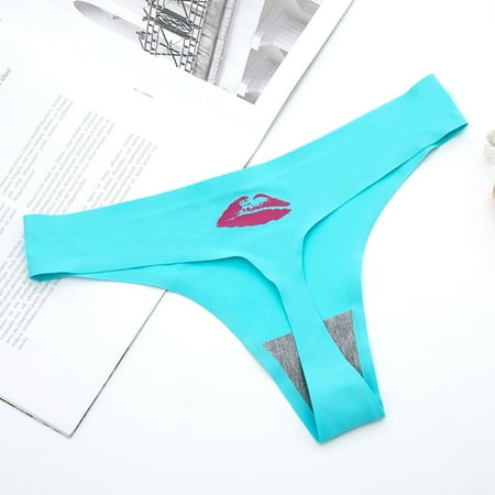 

Viafly Underwear for Women Briefs Fashion Delicate Women Underwear Panties Lip Printing Sexy Thong Underpant Cute Underwear For Women Cotton Seamless Underwear Sexy