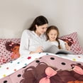 thumbnail image 4 of Castle Fairy Lovely Black Girl Butterfly Twin Comforter Sets 2pcs,Polka Dot Bow Design Bedding Set,Pink,1 Comforter and 1 Pillowcase, 4 of 6