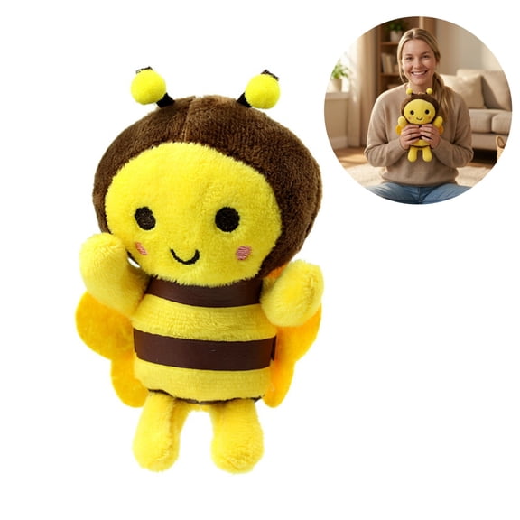 Cute Honey Bee Plush Stuffed Animal, Soft Cuddly Bee Plush Toy, Decorative Plush Doll for Home Decor, Birthday Gift for Kids and Adults as shown_028