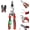 1-red, variant on Multifunctional Digital Electrician's Pliers, 25 In 1 Wire Stripper with Voltage Tester, Multifunction Wire Stripping Pliers, Heavy Duty Cable Cutter, Electrical Twister Crimping Tool (2pcs)