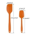 thumbnail image 4 of 2pcs Kitchen Cooking Silicone Spatula Set Heat Resistant Turners Scraper Cooking Utensils Orange, 4 of 7