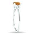 thumbnail image 3 of SZUL Women's Citrine and Diamond Sparkle Ring in 10K White Gold, 3 of 5