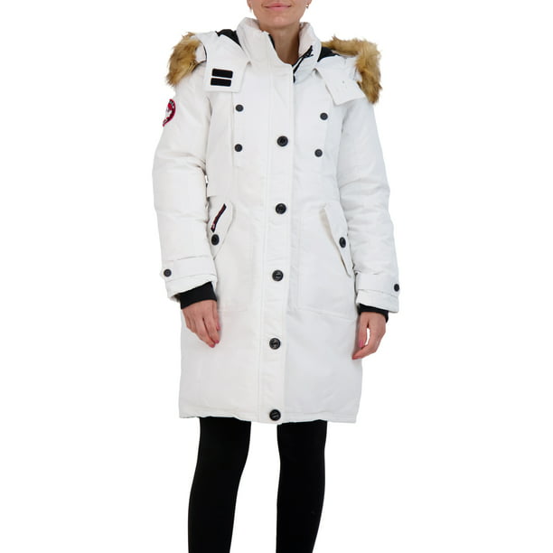 Heavyweight Hooded Parka Coat, Hooded Trench Coat Womens Canada