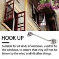 thumbnail image 4 of Window Eye Latch Gate Door Window Stainless lock hook window windproof Steel Windproof Lock Hook with Mounting Screws, 6 Inch, 4 of 8