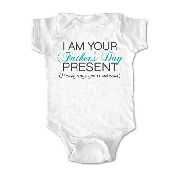 I am your Father's Day Present - wallsparks cute & funny Brand - baby one piece bodysuit - Great baby shower gift!