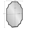 thumbnail image 6 of Kate and Laurel Deavere Glam Scalloped Wall Mirror, 22 x 32, Black, Traditional Decorative Mirror with Elegant Scalloped Edge for Sleek Glamorous Home Decor, 6 of 8