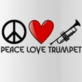 thumbnail image 2 of CafePress - Peace, Love, Trumpet Water Bottle - Stainless Steel Water Bottle, Sports Bottle, 1.0L, 2 of 5