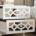 thumbnail image 5 of KULAGAGA Wooden Accent Cabinet with 2 Drawers and Decorative Mirror, White, 5 of 7