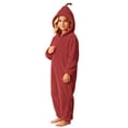 thumbnail image 4 of BRGZLK Halloween Pumpkin Onesie for Boys Girls 2026 Trendy Cute Long Sleeve Flannel Soft Cozy Plush Hooded Jumpsuit Winter Warm Fuzzy One Piece Jumpsuits Wine 8-9 Years, 4 of 7