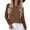 Khaki, variant on Women's Star Print Round Neck Long Sleeve Sweatshirt, Loose Fit Casual Pullover Top with Five-Point Star Pattern for Daily Wear, Street Fashion and All Season Comfort Purple S