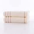 thumbnail image 1 of Nvzi 3 toallas de algodón puro, toalla de mano súper suave y muy absorbente para ducha, piscina, toalla de mano de 27,56 x 13,39 pulgadas (color crema), 1 of 5