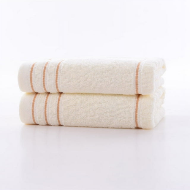 Nvzi 3 toallas de algodón puro, toalla de mano súper suave y muy absorbente para ducha, piscina, toalla de mano de 27,56 x 13,39 pulgadas (color crema)