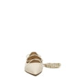 thumbnail image 2 of Sam Edelman Winslet Ivory Leather Lace-Up Pearl Beaded Pointed Toe Flats Shoes (IVORY, 8), 2 of 5