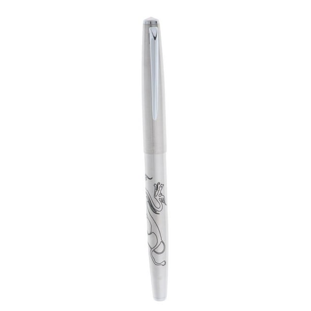 Bolígrafo de Escritura torcido Baoblaze de lujo de acero inoxidable 0,38 mm material de oficina