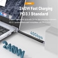 thumbnail image 3 of E-Marker Chip Fast Charging 8K 60HZ 40Gbps Extension Line Data Cable USB C to Type C Cord USB4.0 Cable, 3 of 8