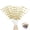 Gold, variant on QZS Beaded Pearl Sticks 4mm Flower Bead Sticks White Pearl Bouquet Party Decoration Faux Pearl String for Wedding Bridal Bouquet 50pcs