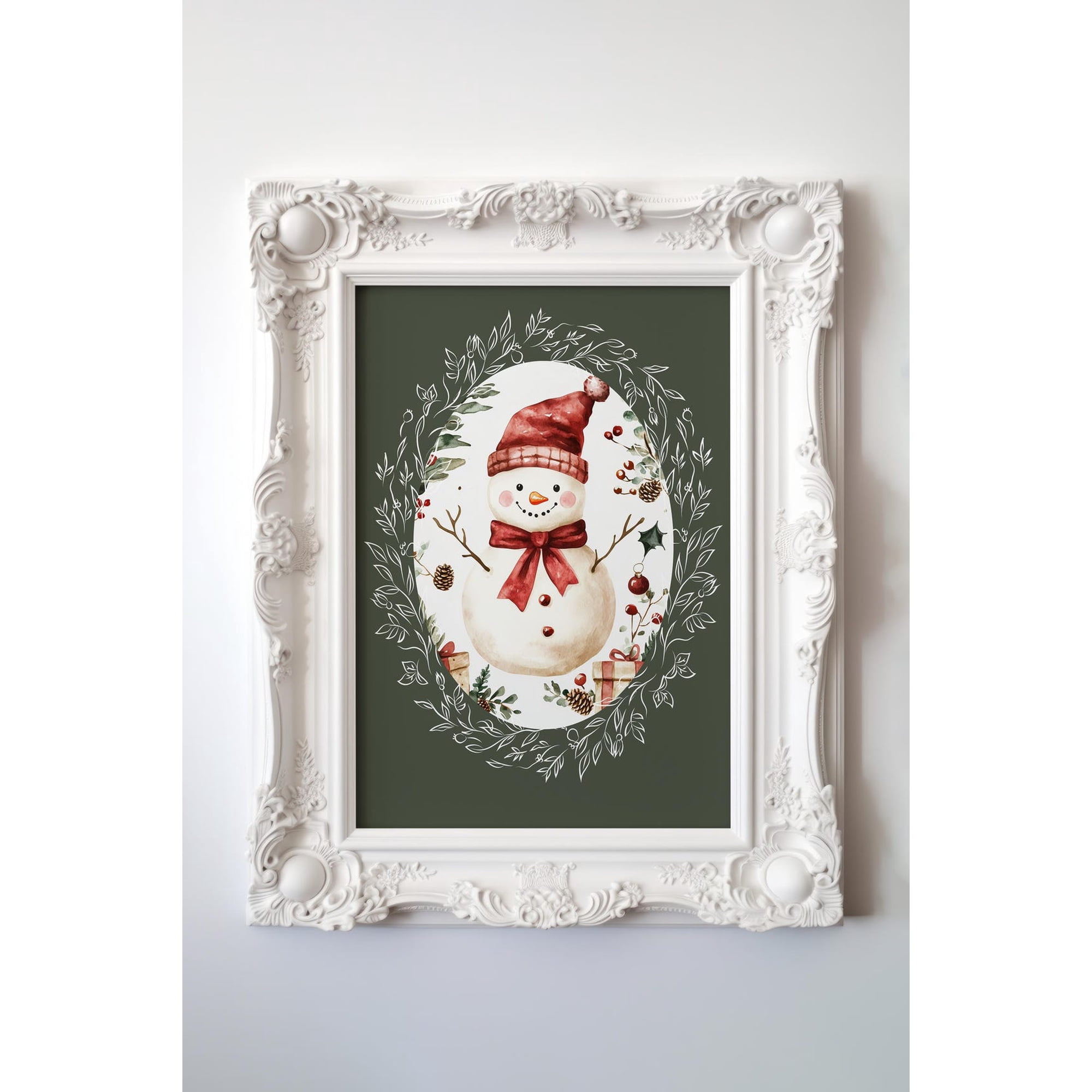 Vintage Snowman : Nursery Wall Art Unframed Paper Print