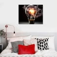 thumbnail image 4 of Nawypu Light Bulb Canvas Wall Art - Framed Oil Paintings Printed on Canvas Modern Artwork for Home Decorations and Easy to Hang for Living Room Bedroom - Light bulb, electricity Wall Art, 4 of 4