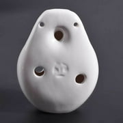 6 Hole Alto C Key Ceramic Ocarina Flute Beginner Folk Wind Instrument Handmade Style Musical Practice Tool
