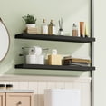 thumbnail image 2 of Fairy 2pcs Floating Shelves for Wall, 22.5in Bathroom Kitchen Shelves for Farmhouse Decor, Black, 2 of 7