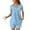 006 Light Blue, variant on Hvot&aat Women's Summer Casual 2 Piece Pajama Sets Short Sleeve Flowy Top with Shorts Fashion Print Loungewear Sleepwear