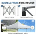 thumbnail image 5 of GIANNA 10x10 FT Pop Up Canopy Tent with Slant Legs and Carrying Bag, Easy Setup Outdoor Shelter for Patio, Garden, Beach, Bright White, 5 of 6
