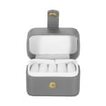 thumbnail image 3 of Uxcell Velvet Ring Box, 4 Slots Travel Ring Box Jewelry Holder Portable Mini Jewelry Case for Rings, Gray, 3 of 6