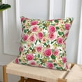 thumbnail image 6 of Throw Pillow Covers, Beautiful Rose Flowers Soft Square Pillow Cases with Invisible Zipper for Couch Bed Sofa, Farmhouse Fall Home Decor 12"x12", 6 of 7