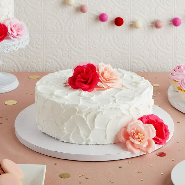 8-Inch Round Cake Box With Window & Drum Board – 3-Pack | Sturdy Birthday & Wedding Cake Carrier