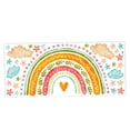 thumbnail image 2 of 90x40cm colorido Arco Iris pegatina de pared calcomanía pelar y pegar arte Mural decoración de pared para guardería versátil, 2 of 9