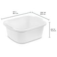 thumbnail image 3 of Sterilite 12 Qt. Dishpan Plastic, White, Set of 8, 3 of 9