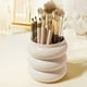 thumbnail image 5 of Organizador giratorio transparente para cosméticos: gira 360°, de plástico, con múltiples compartimentos, elegante; para tocador, baño y almacenamiento de maquillaje, 5 of 7