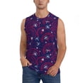 thumbnail image 2 of Fotbe Men's Dandelions Flowers With Dragonflies Print Men's Sleeveless Muscle Tank Tops Casual T-Shirts for Gym Workout Beach-Medium, 2 of 8