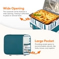 thumbnail image 4 of Lifewit Double Decker Insulated Casserole Carrier for Hot or Cold Food, Casserole Dish Carrying Case, Lasagna Holder for Potluck Parties/Picnic/Cookouts, Fits 9"x13" Baking Dish, Green, 4 of 9