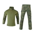 thumbnail image 2 of guisaled Tactical Tracksuit Set for Men Long Sleeve Fashion Sweatsuits Military Camouflage Tactical Lapel Shirt Pants Suit, 2 of 3