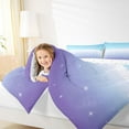 thumbnail image 4 of Homewish Cartoon Starry Night Bedding Comforter Set,Purple White Blue Twin Comforter Sets,Modern Aesthetic Art Bedding Set Forgirl,Luxury Bedroom Decor Reversible,2pcs, 4 of 8