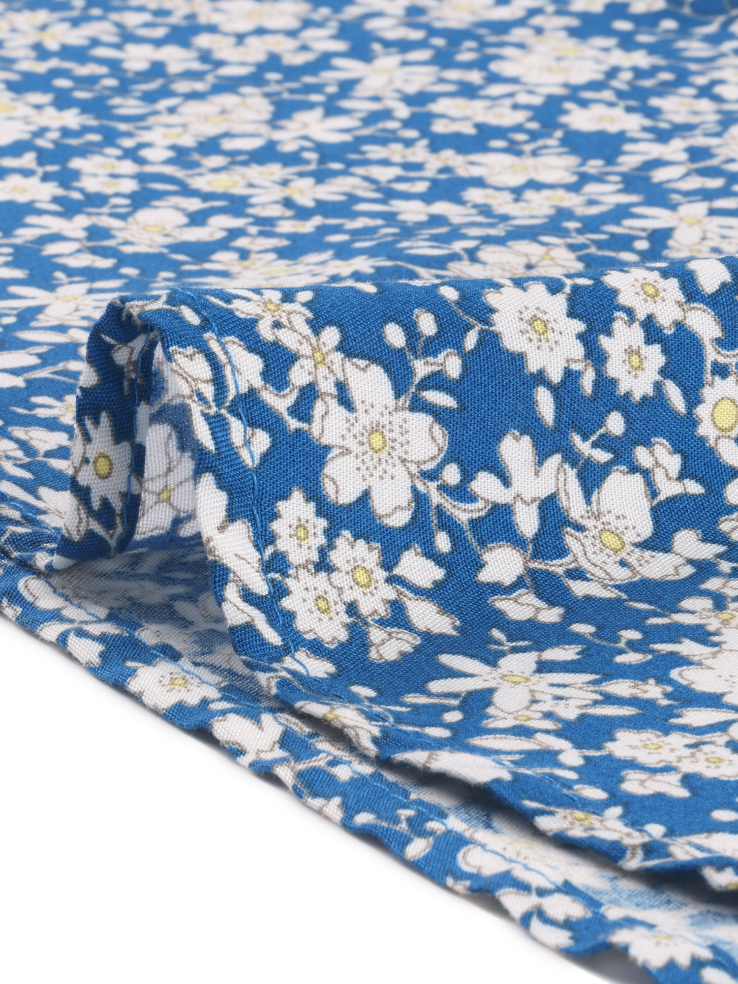 DARING DIVA Fall Long Sleeve Midi Floral Boho Dress M Blue