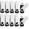 thumbnail image 1 of 10 Pack Small Capacity 512 MB USB Flash Drive Bulk 512MB Thumb Drives in Black, with LED Indicator(BACK 10PACK*512MB), 1 of 5