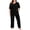 Black Short Sleeve, variant on Lounge Sets for Women Plus Size,2 Piece Outfit V-Neck Short Sleeve with Long Pants,Comfortable Ribbed Loungewear for Home or Outdoor(3XL,Green)
