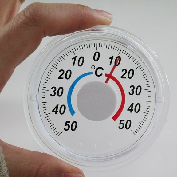 OATIPHO 2Pcs Indoor Hanging Thermometer Wooden Double Row Fahrenheit Celsius Display