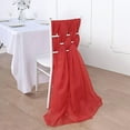 thumbnail image 2 of BalsaCircle 5 Red Extra Premium Chiffon Chair Sashes Bows Ties Ceremony, 2 of 7