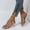 A_ Gold, variant on Plus Size Women's Chunky High Heel Sandals, Solid Round Open Toe, Adjustable Buckle Strap, Stable Stylish Summer Outdoor Shoes Black 36