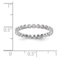 thumbnail image 5 of 14K White Gold Ring Band Eternity Diamond Round Polished 1 3ct Bezel Set , Size 7, 5 of 5